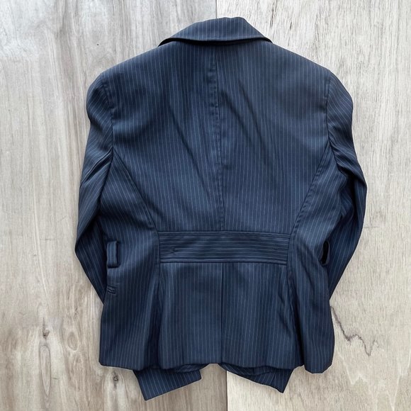 SIGNATURE BY LARRY LEVINE Women’s Gray Blue Long Sleeve Lined Blazer Jacket 2P - Picture 5 of 11